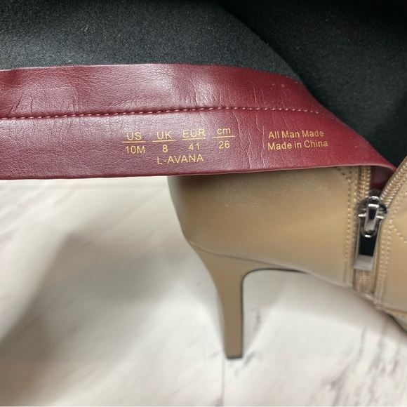 Franco Sarto Avana Faux Leather Pointy Toe Heeled Bootie 10M - Picture 11 of 14